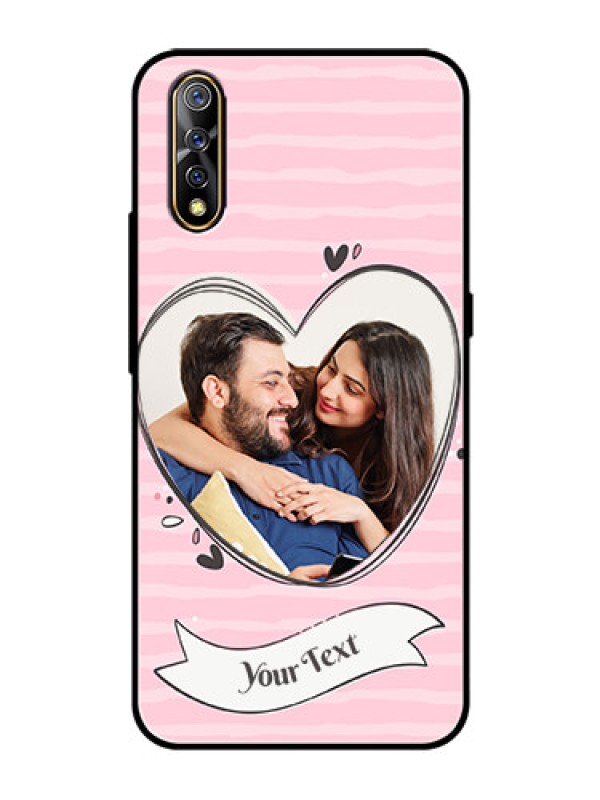 Custom Vivo Z1x Custom Glass Phone Case  - Vintage Heart Design