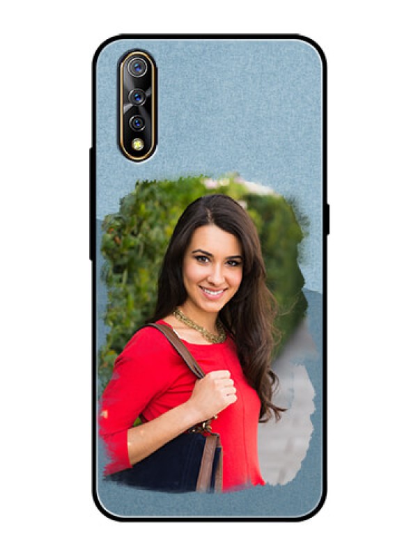 Custom Vivo Z1x Custom Glass Mobile Case  - Grunge Line Art Design