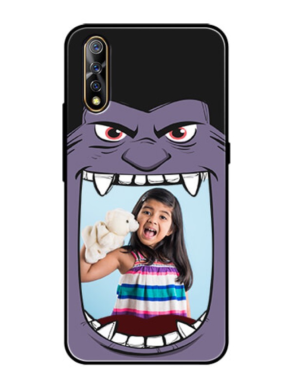 Custom Vivo Z1x Custom Glass Phone Case  - Angry Monster Design