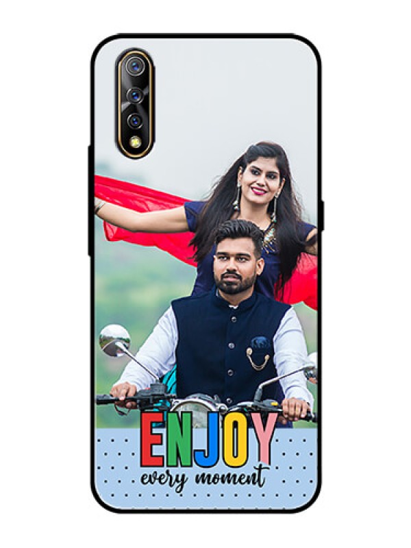 Custom Vivo Z1X Photo Printing on Glass Case - Enjoy Every Moment Design