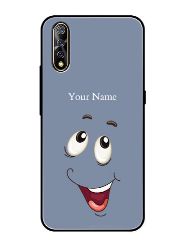 Custom Vivo Z1X Photo Printing on Glass Case - Laughing Cartoon Face Design