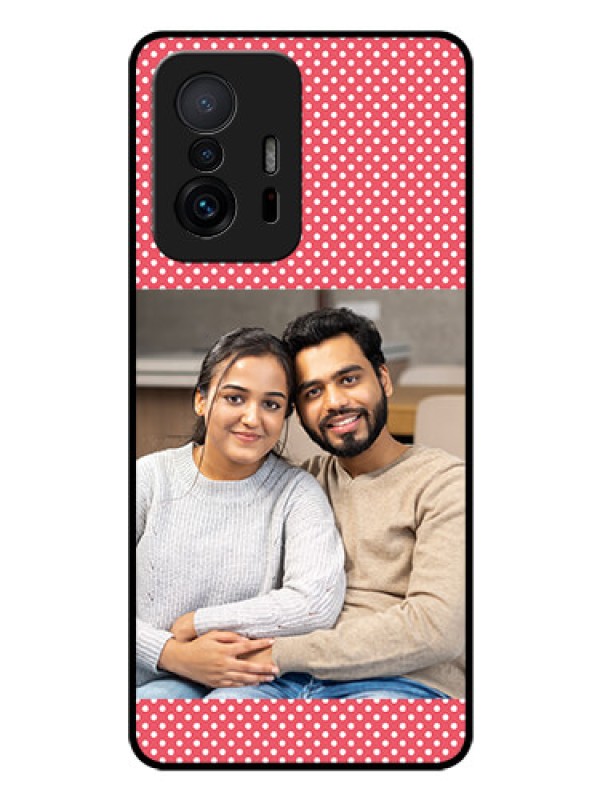Custom Xiaomi 11T Pro 5G Custom Glass Phone Case - White Dotted Design