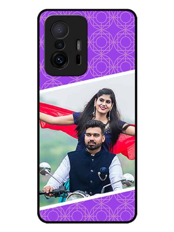 Custom Xiaomi 11T Pro 5G Custom Glass Phone Case - Violet Pattern Design