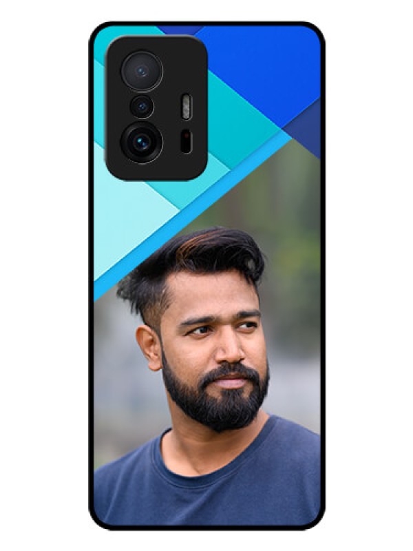 Custom Xiaomi 11T Pro 5G Custom Glass Phone Case - Blue Pattern Design