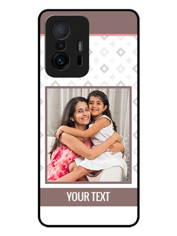 Custom Xiaomi 11T Pro 5G Photo Printing on Glass Case - Simple Diamond Design