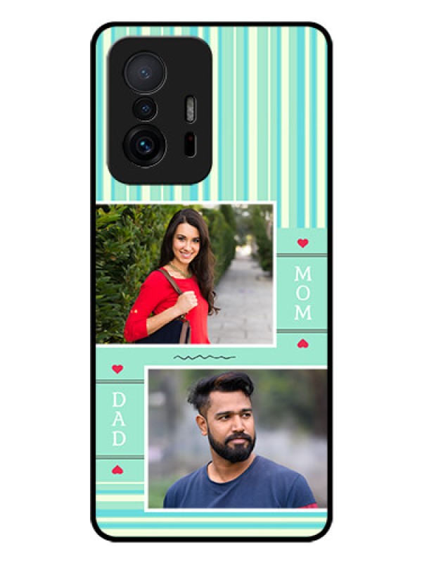 Custom Xiaomi 11T Pro 5G Custom Glass Phone Case - Mom & Dad Pic Design