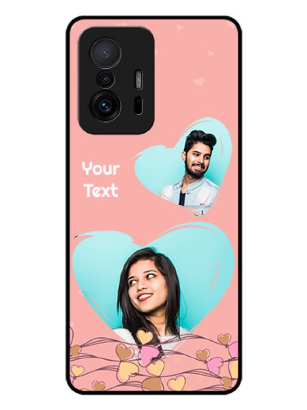 Custom Xiaomi 11T Pro 5G Custom Glass Mobile Case - Love Doodle Design