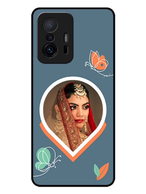 Custom Xiaomi 11T Pro 5G Custom Glass Mobile Case - Droplet Butterflies Design