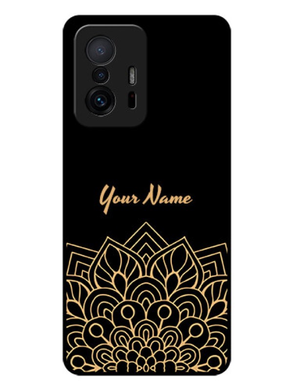 Custom Xiaomi 11T Pro 5G Custom Glass Phone Case - Golden mandala Design