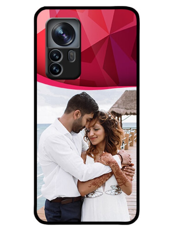 Custom Xiaomi 12 Pro 5G Custom Glass Mobile Case - Red Abstract Design