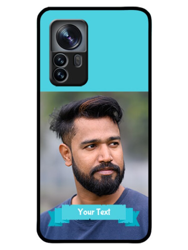 Custom Xiaomi 12 Pro 5G Personalized Glass Phone Case - Simple Blue Color Design