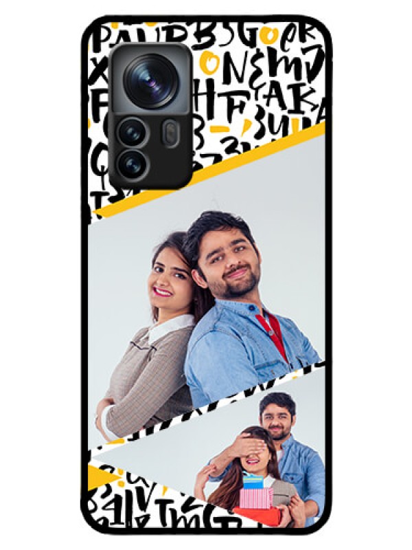 Custom Xiaomi 12 Pro 5G Custom Glass Mobile Case - Letters Pattern Design
