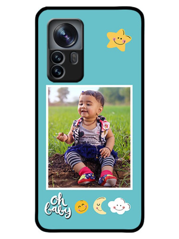 Custom Xiaomi 12 Pro 5G Personalized Glass Phone Case - Smiley Kids Stars Design