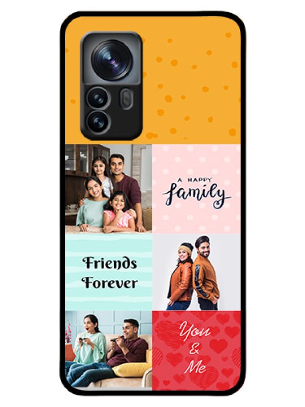 Custom Xiaomi 12 Pro 5G Personalized Glass Phone Case - Images with Quotes Design
