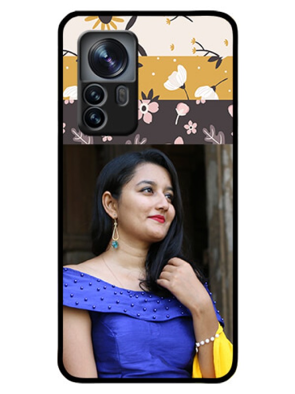 Custom Xiaomi 12 Pro 5G Custom Glass Phone Case - Stylish Floral Design