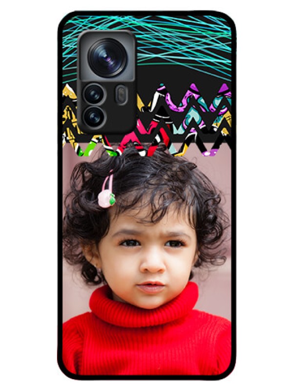 Custom Xiaomi 12 Pro 5G Personalized Glass Phone Case - Neon Abstract Design