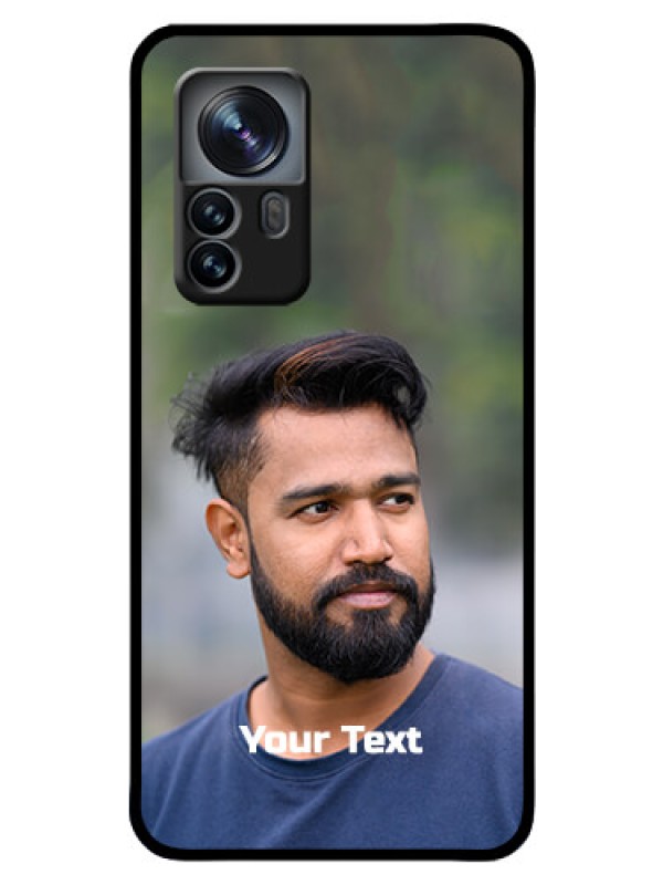Custom Xiaomi 12 Pro 5G Glass Mobile Cover: Photo with Text
