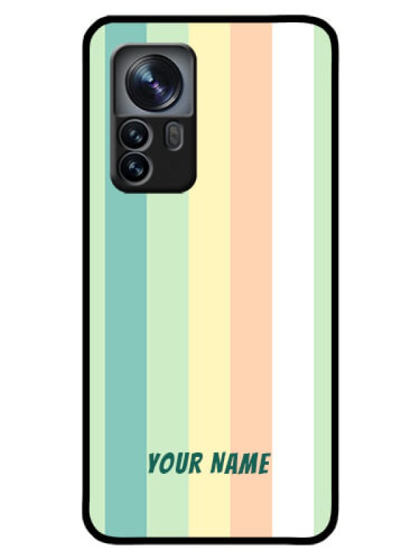Custom Xiaomi 12 Pro 5G Photo Printing on Glass Case - Multi-colour Stripes Design