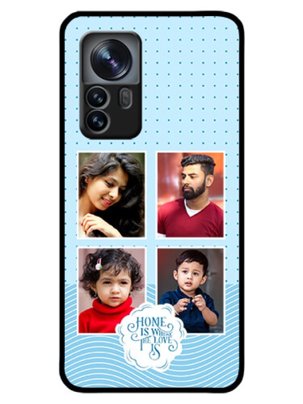 Custom Xiaomi 12 Pro 5G Custom Glass Phone Case - Cute love quote with 4 pic upload Design