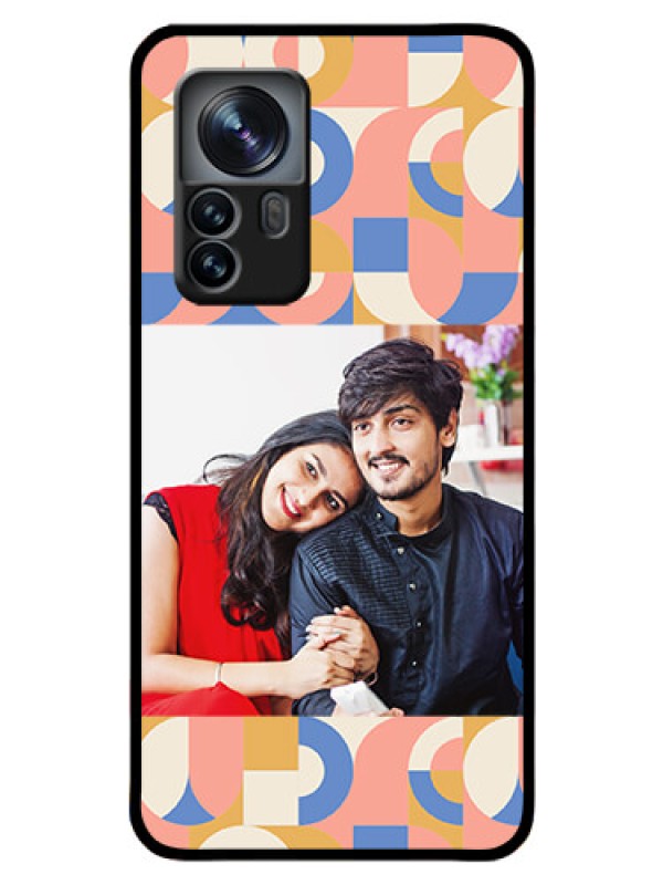 Custom Xiaomi 12 Pro 5G Photo Printing on Glass Case - Semi-circle Maze Pattern Design