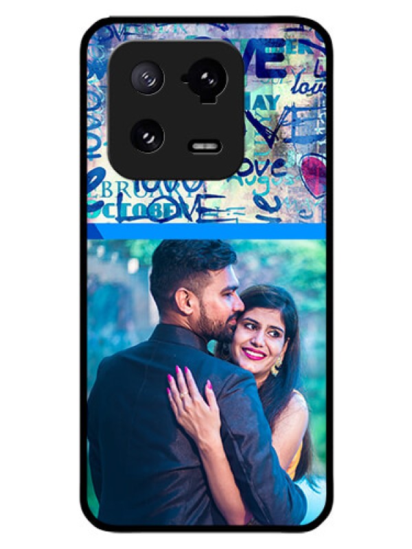 Custom Xiaomi 13 Pro 5G Custom Glass Mobile Case - Colorful Love Design