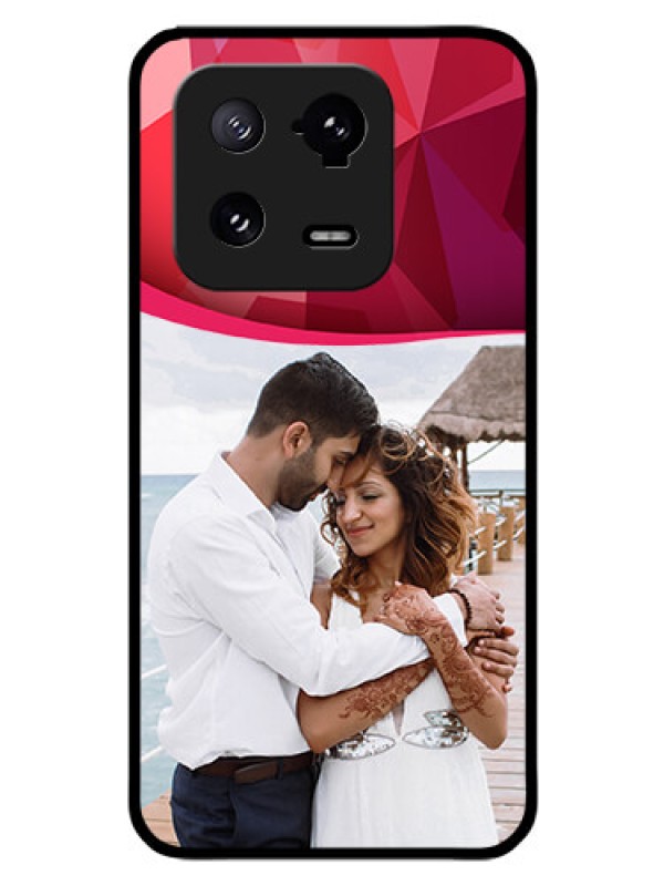 Custom Xiaomi 13 Pro 5G Custom Glass Mobile Case - Red Abstract Design