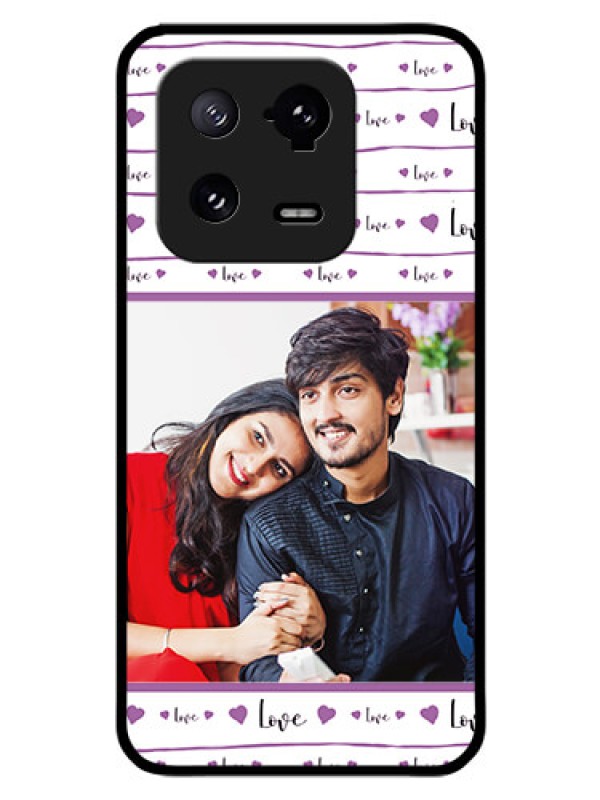 Custom Xiaomi 13 Pro 5G Custom Glass Mobile Case - Couples Heart Design