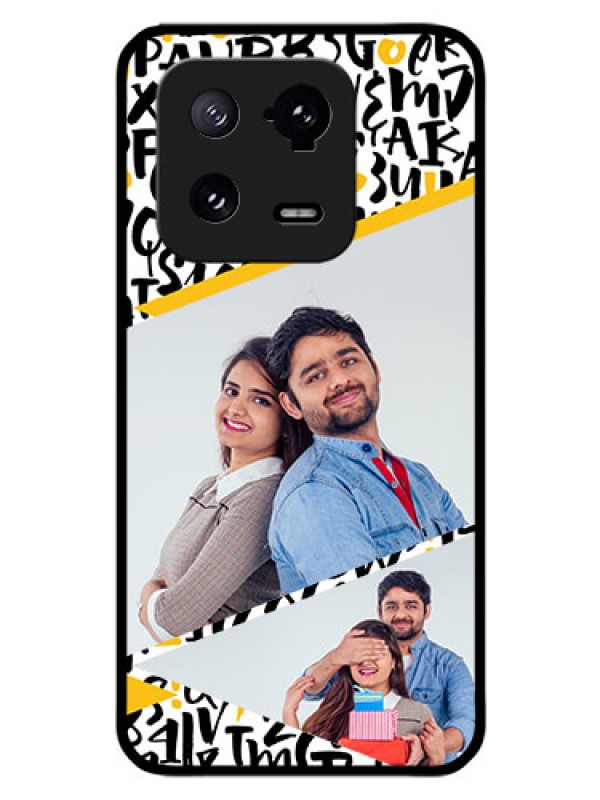 Custom Xiaomi 13 Pro 5G Custom Glass Mobile Case - Letters Pattern Design