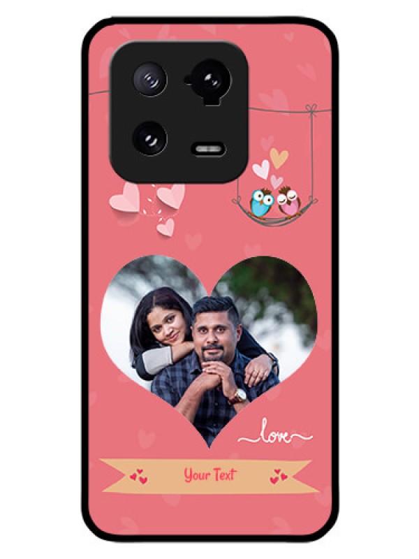 Custom Xiaomi 13 Pro 5G Personalized Glass Phone Case - Peach Color Love Design