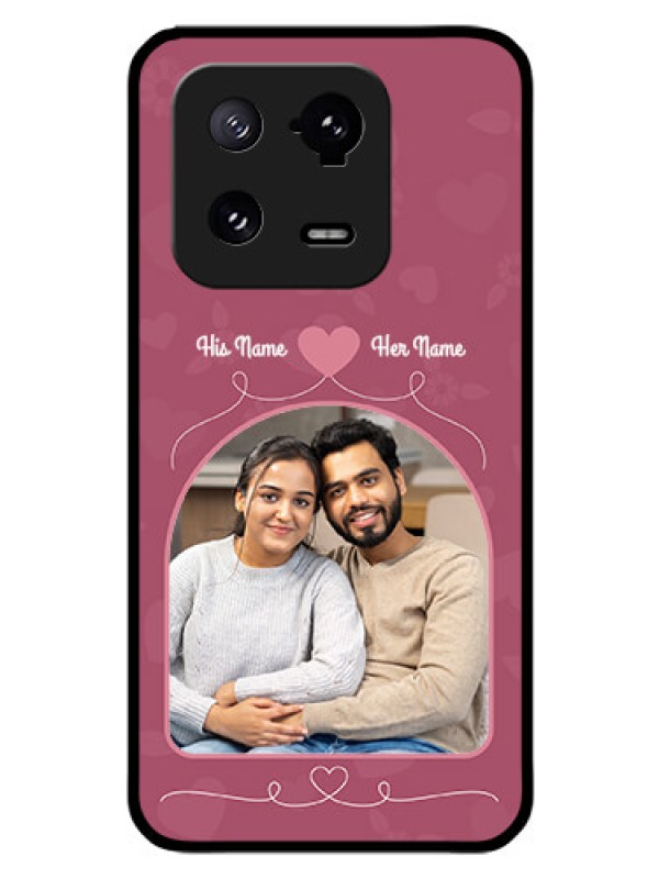Custom Xiaomi 13 Pro 5G Photo Printing on Glass Case - Love Floral Design