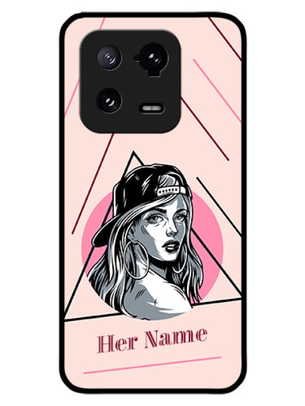 Custom Xiaomi 13 Pro 5G Personalized Glass Phone Case - Rockstar Girl Design