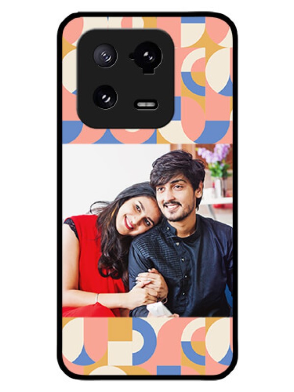 Custom Xiaomi 13 Pro 5G Photo Printing on Glass Case - Semi-circle Maze Pattern Design