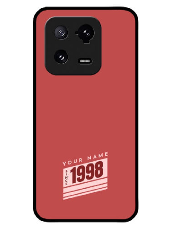 Custom Xiaomi 13 Pro 5G Custom Glass Phone Case - Red custom year of birth Design