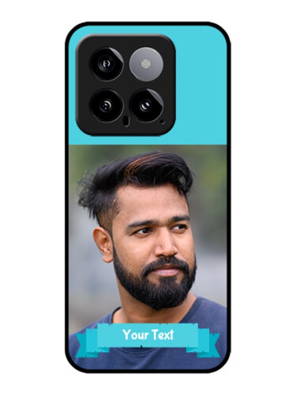 Custom Xiaomi 14 5G Custom Glass Phone Case - Blue Color Design