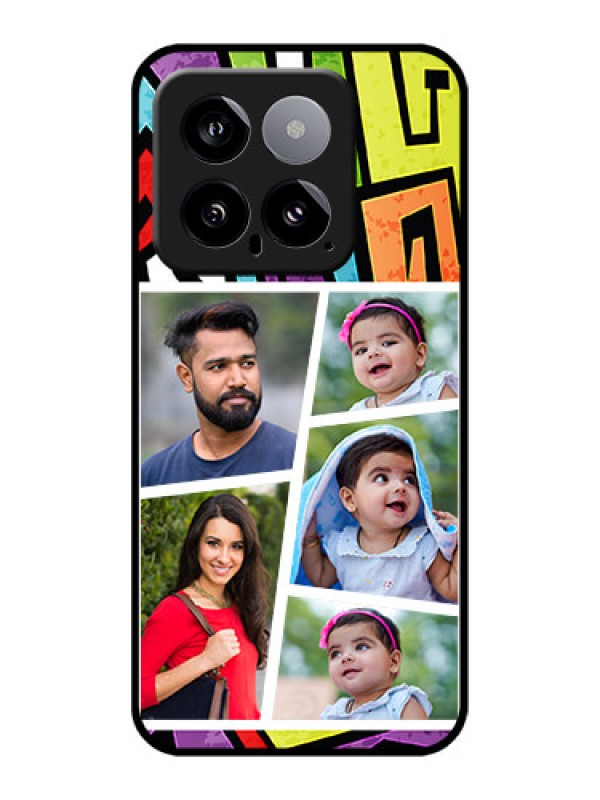 Custom Xiaomi 14 5G Custom Glass Phone Case - Graffiti Pattern Design