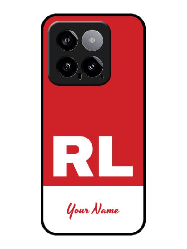 Custom Xiaomi 14 5G Custom Glass Phone Case - Dual Tone Custom Text Design