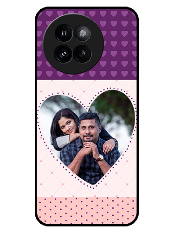 Custom Xiaomi 14 Civi Custom Glass Phone Case - Violet Love Dots Design