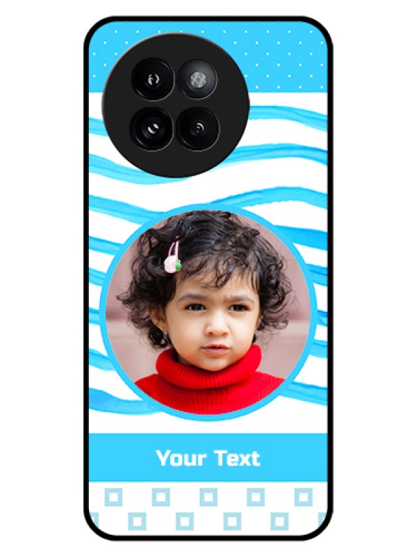 Custom Xiaomi 14 Civi Custom Glass Phone Case - Simple Blue Case Design
