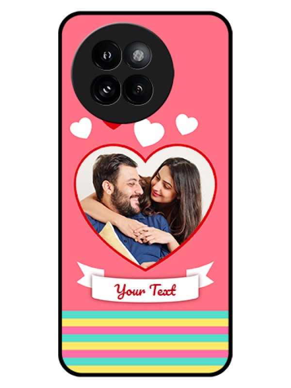 Custom Xiaomi 14 Civi Custom Glass Phone Case - Love Shapes Doodle Design