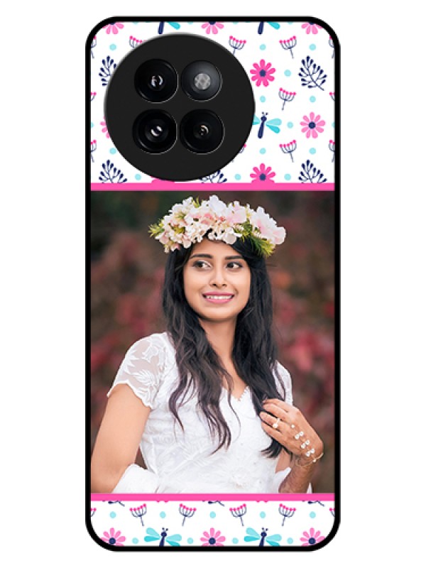 Custom Xiaomi 14 Civi Custom Glass Phone Case - Colorful Flower Design