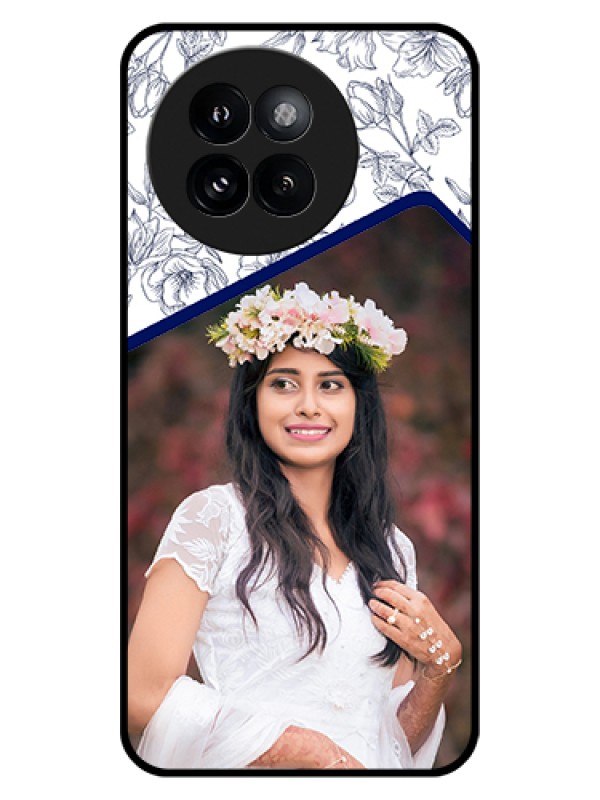 Custom Xiaomi 14 Civi Custom Glass Phone Case - Classy Floral Design