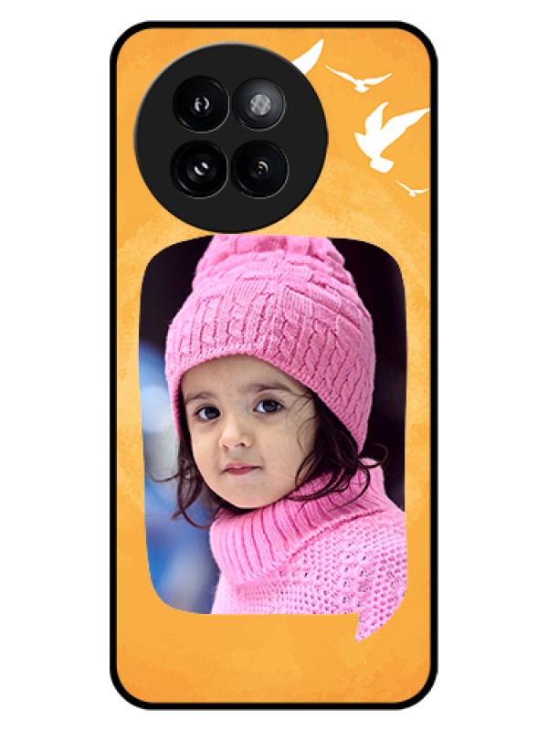 Custom Xiaomi 14 Civi Custom Glass Phone Case - Water Color Design With Bird Icons