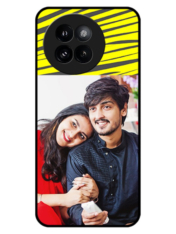 Custom Xiaomi 14 Civi Custom Glass Phone Case - Yellow Abstract Design