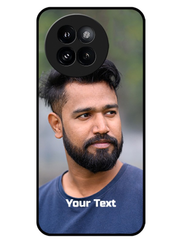 Custom Xiaomi 14 Civi Custom Glass Phone Case - Photo With Text Design