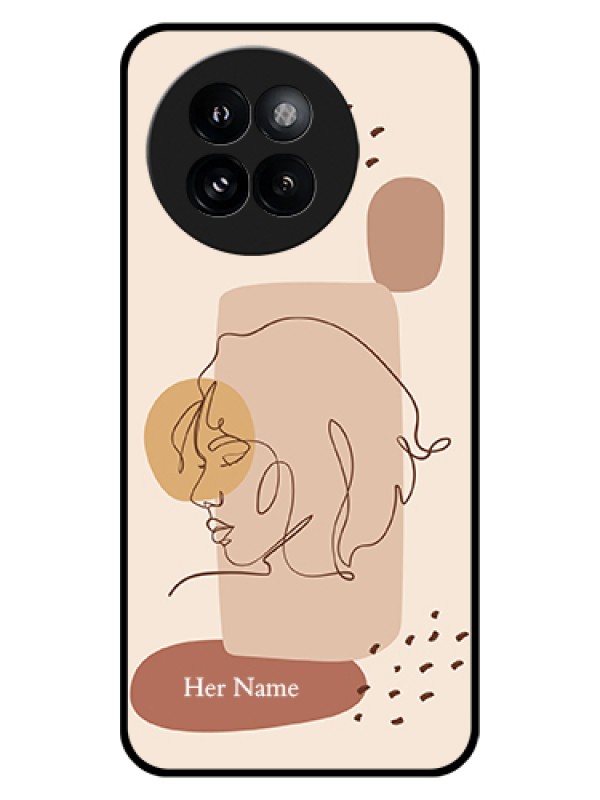 Custom Xiaomi 14 Civi Custom Glass Phone Case - Calm Woman Line Art Design