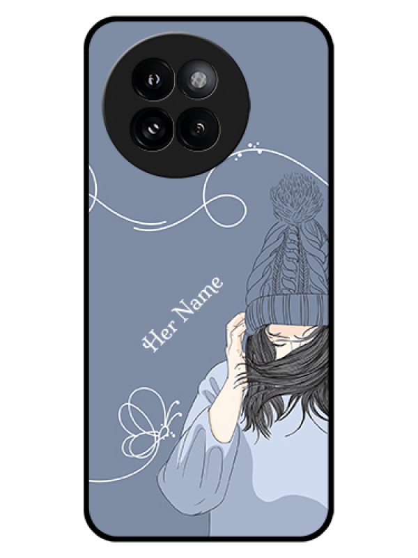 Custom Xiaomi 14 Civi Custom Glass Phone Case - Girl In Winter Outfit Design