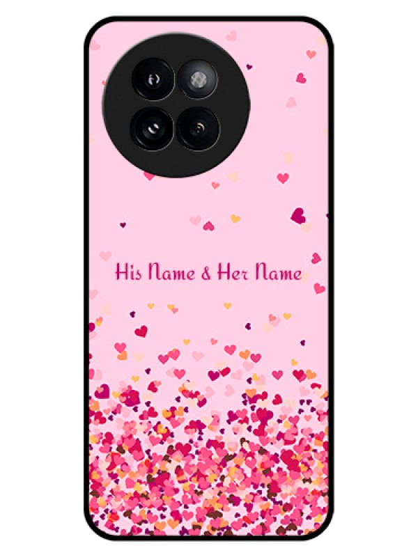 Custom Xiaomi 14 Civi Custom Glass Phone Case - Floating Hearts Design