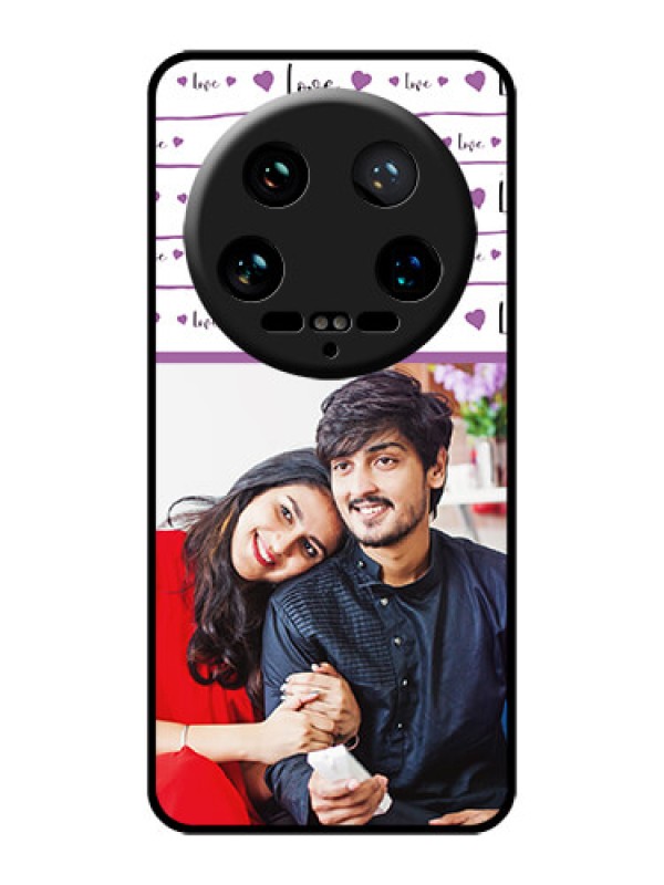 Custom Xiaomi 14 Ultra Custom Glass Phone Case - Couples Heart Design