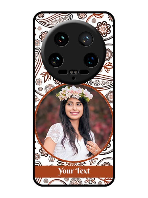 Custom Xiaomi 14 Ultra Custom Glass Phone Case - Abstract Flower Design