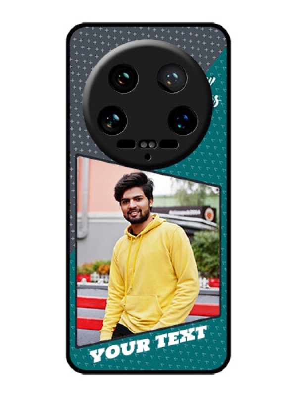 Custom Xiaomi 14 Ultra Custom Glass Phone Case - Background Pattern Design With Quote